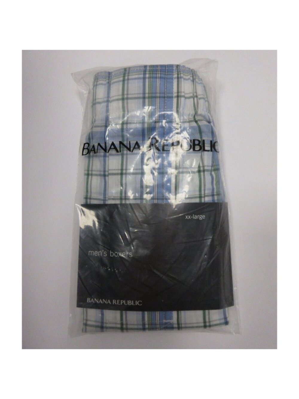 Banana Republic Underwear XXL Boxers Plaid Y2K Deadstock One Pair NEW
